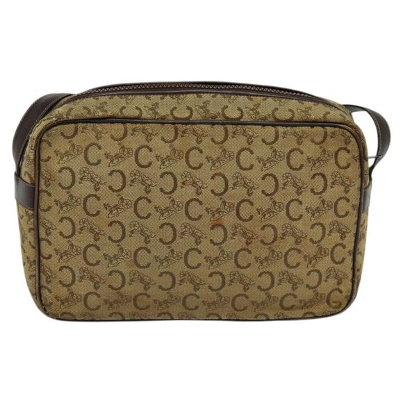 CELINE C Sulky Shoulder Bag Canvas Beige Auth BA757 - Picture 3 of 16